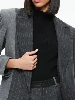 Alice and Olivia Colley Notch Collar Blazer-Women Jackets + Coats