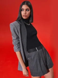 Alice and Olivia Colley Notch Collar Blazer-Women Jackets + Coats