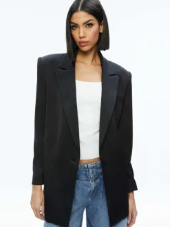 Alice and Olivia Colley Oversized Blazer-Women Jackets + Coats
