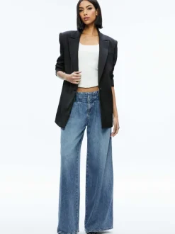 Alice and Olivia Colley Oversized Blazer-Women Jackets + Coats