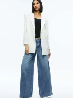 Alice and Olivia Colley Oversized Blazer-Women Jackets + Coats