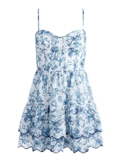 Alice and Olivia Daisy Tiered Ruffle Mini Dress-Women Dresses