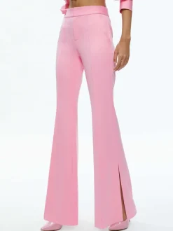 Alice and Olivia Danette High Rise Flare Slit Trouser-Women Pants