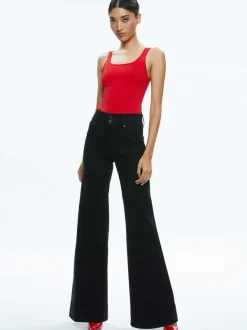 Alice and Olivia Daryn Full Length Sweater Tank-Women Tops