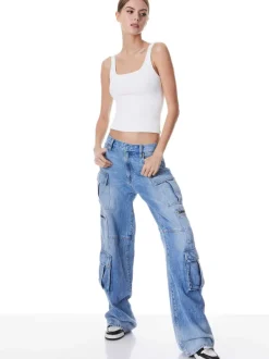 Alice and Olivia Daryn Sculpting Tank-Women Tops