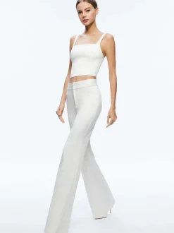 Alice and Olivia Deanna High Waisted Bootcut Pant-Women Pants
