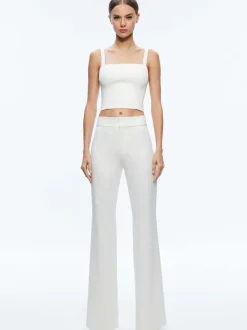 Alice and Olivia Deanna High Waisted Bootcut Pant-Women Pants