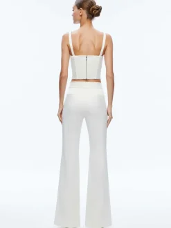 Alice and Olivia Deanna High Waisted Bootcut Pant-Women Pants