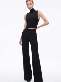 Alice and Olivia Deanna High Waisted Bootcut Pant-Women Pants