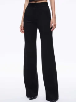 Alice and Olivia Deanna High Waisted Bootcut Pant-Women Pants