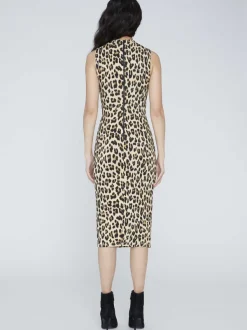 Alice and Olivia Delora Fitted Mock Neck Dress-Women Dresses