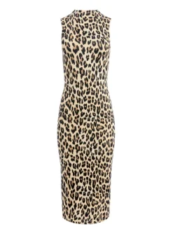Alice and Olivia Delora Fitted Mock Neck Dress-Women Dresses