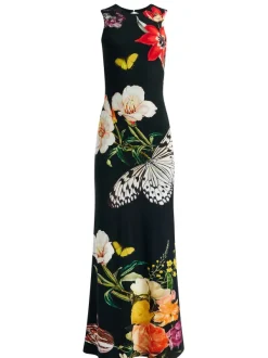 Alice and Olivia Delora Open Back Maxi Dress-Women Dresses