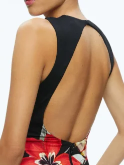 Alice and Olivia Delora Open Back Maxi Dress-Women Dresses