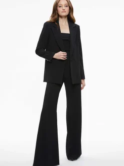 Alice and Olivia Denny Notch Collar Boyfriend Blazer-Women Jackets + Coats