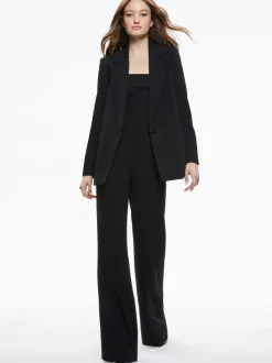 Alice and Olivia Denny Notch Collar Boyfriend Blazer-Women Jackets + Coats