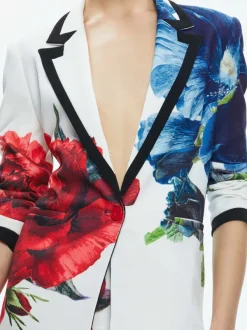 Alice and Olivia Denny Notch Collar Boyfriend Blazer-Women Jackets + Coats