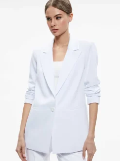 Alice and Olivia Denny Notch Collar Boyfriend Blazer-Women Jackets + Coats