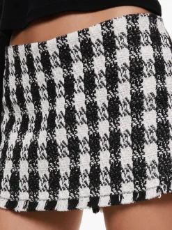 Alice and Olivia Deon Two-Fer Tweed Jacket + Mace Tweed Mini Skort-Women Matching Sets