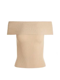 Alice and Olivia Dolan Foldover Sleeveless Pullover-Women Tops