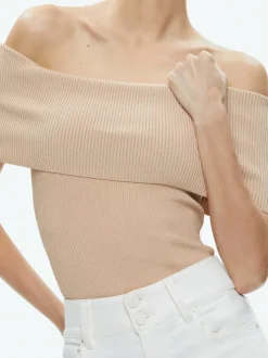 Alice and Olivia Dolan Foldover Sleeveless Pullover-Women Tops