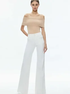 Alice and Olivia Dolan Foldover Sleeveless Pullover-Women Tops