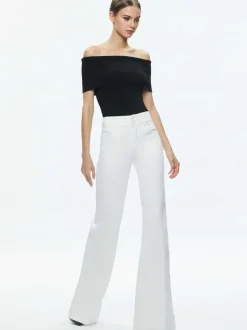 Alice and Olivia Dolan Foldover Sleeveless Pullover-Women Tops