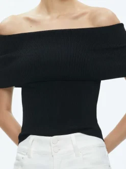 Alice and Olivia Dolan Foldover Sleeveless Pullover-Women Tops