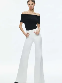 Alice and Olivia Dolan Foldover Sleeveless Pullover-Women Tops