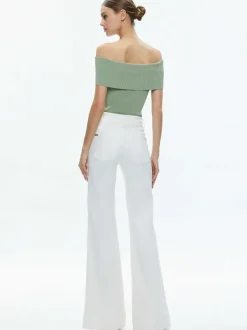 Alice and Olivia Dolan Foldover Sleeveless Pullover-Women Tops