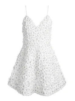 Alice and Olivia Domenica Embellished Mini Gown + Lorna Embellished Cropped Jacket-Women Matching Sets