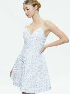 Alice and Olivia Domenica Embellished Mini Gown-Women Dresses