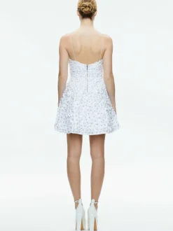 Alice and Olivia Domenica Embellished Mini Gown-Women Dresses