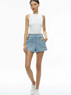 Alice and Olivia Donald Jean Short-Women Shorts
