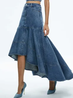 Alice and Olivia Donella High Low Skirt-Women Skirts