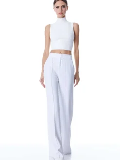 Alice and Olivia Dylan High Waisted Wide Leg Pant-Women Pants