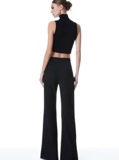 Alice and Olivia Dylan High Waisted Wide Leg Pant-Women Pants