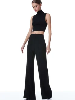 Alice and Olivia Dylan High Waisted Wide Leg Pant-Women Pants