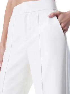 Alice and Olivia Dylan Vegan Leather Wide Leg Pant-Women Pants