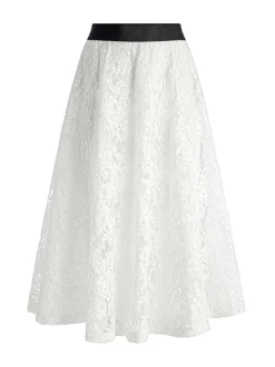 Alice and Olivia Earla Lace Midi Skirt-Women Skirts