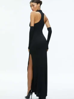 Alice and Olivia Electra Cowl Neck Maxi Dress-Women Dresses