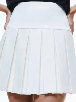 Alice and Olivia Emilie Box Pleat Mini Skirt-Women Skirts