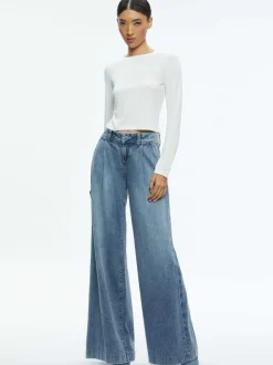 Alice and Olivia Eric Low Rise Jean-Women Pants