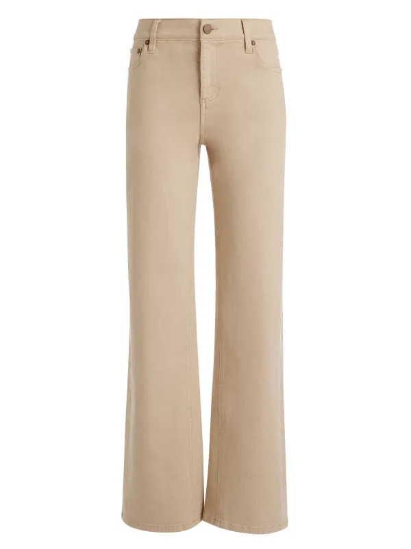 Alice and Olivia Ernie Low Rise Buckle Back Jean-Women Pants