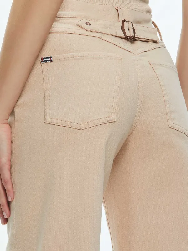 Alice and Olivia Ernie Low Rise Buckle Back Jean-Women Pants