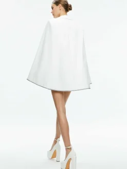Alice and Olivia Esther Embellished Cape Blazer Dress-Women Dresses