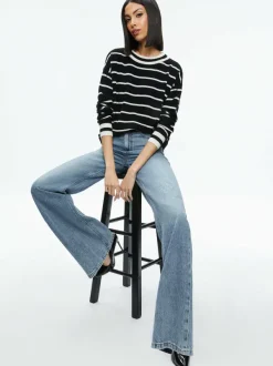 Alice and Olivia Fila Crewneck Pullover-Women Sweaters