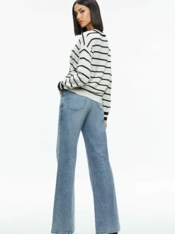 Alice and Olivia Fila Crewneck Pullover-Women Sweaters