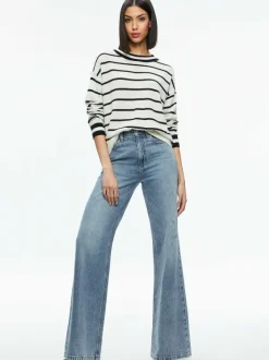 Alice and Olivia Fila Crewneck Pullover-Women Sweaters