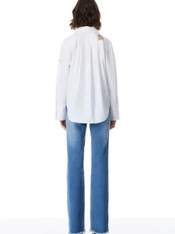 Alice and Olivia Finely Heart Embellished Button Down-Women Tops